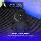 ENDORFY AXIS Streaming, schwarzes Mikrofon, Kopfhöreranschluss, Gain-Regler