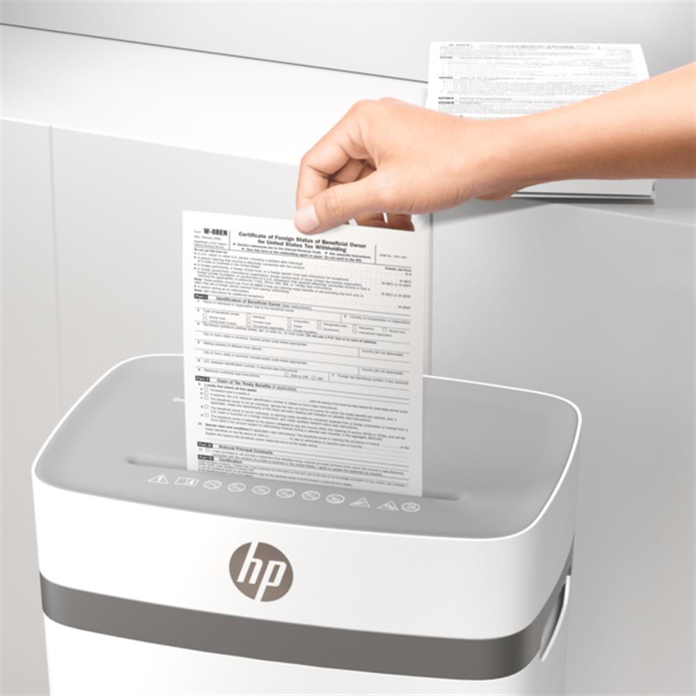 HP OneShred 12CC - Aktenvernichter, Sicherheitsstufe P-4, Cross Cut, 12 Blatt, 65 dB, 23 Liter