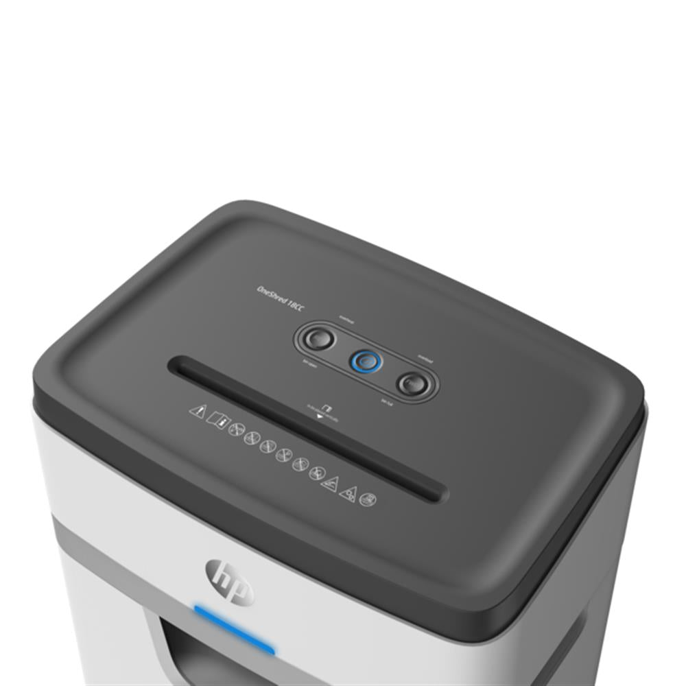 HP OneShred 18CC Aktenvernichter P4 Cross Cut 18 Blatt 25 Liter