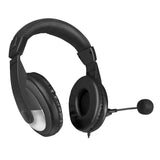 LogiLink Stereo-Headset, 1x USB-A-Stecker, Bügelmikrofon, Schwarz