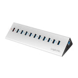 LogiLink USB 3.0 Super-Speed-Hub mit 10-Port und 1x Schnell-Ladeport