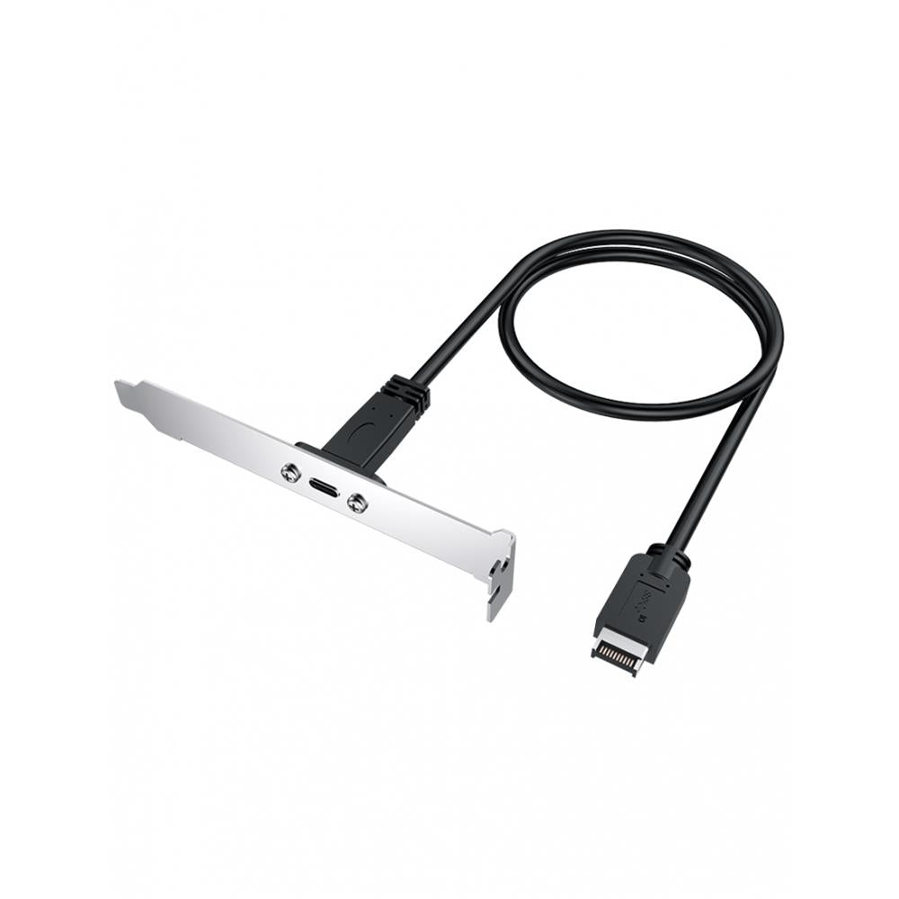 GRAUGEAR Type-E auf USB 3.2 Gen2 Type-C Verlängerungskabel mit PCI-Halterung