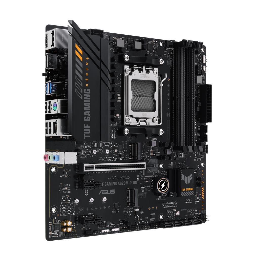 ASUS TUF GAMING A620M-PLUS Mainboard Sockel AMD A620 (Ryzen 7000, micro-ATX, DDR5, PCIe 4.0)