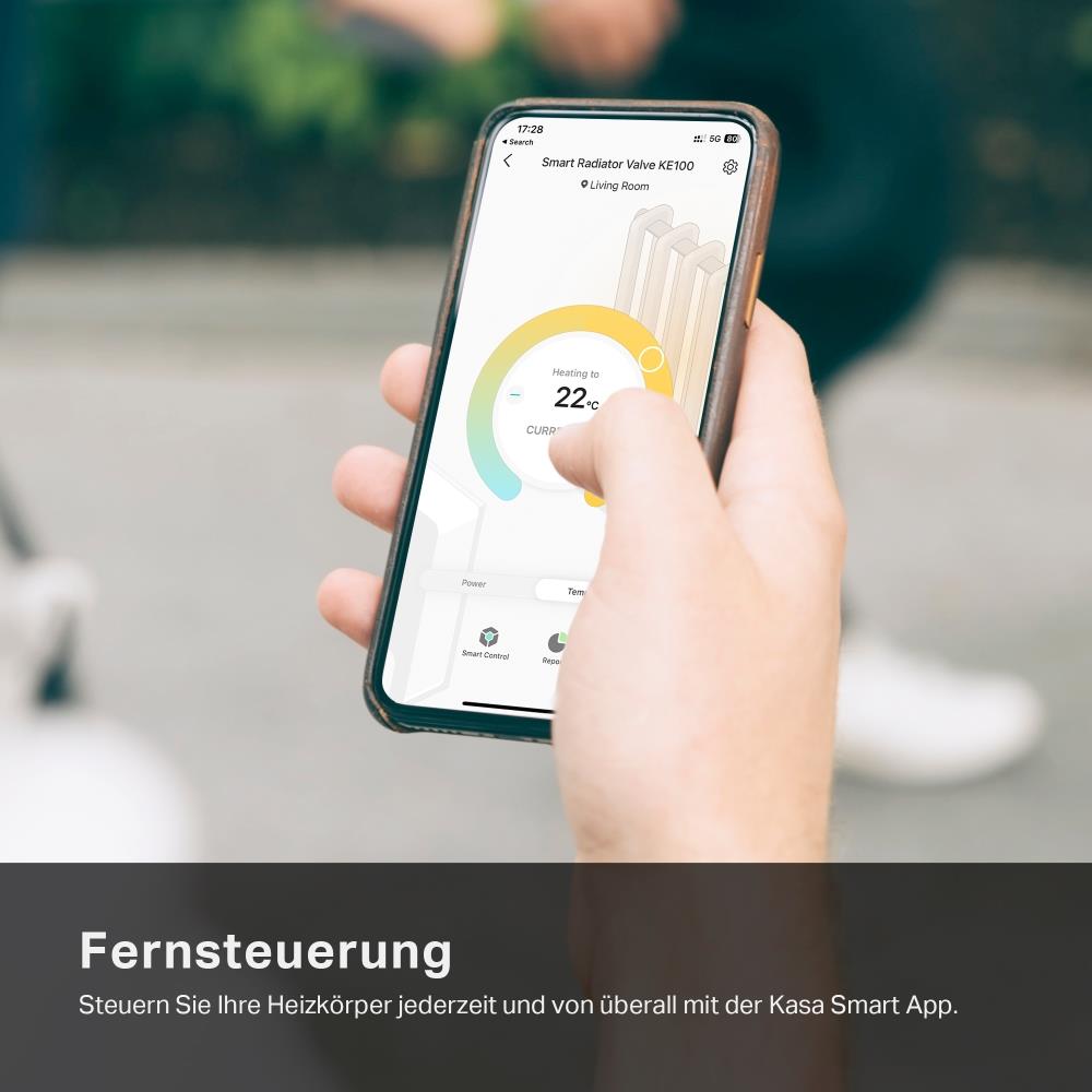 TP-Link Kasa KE100 KIT – Smartes Heizkörperthermostat-Starterkit mit Hub