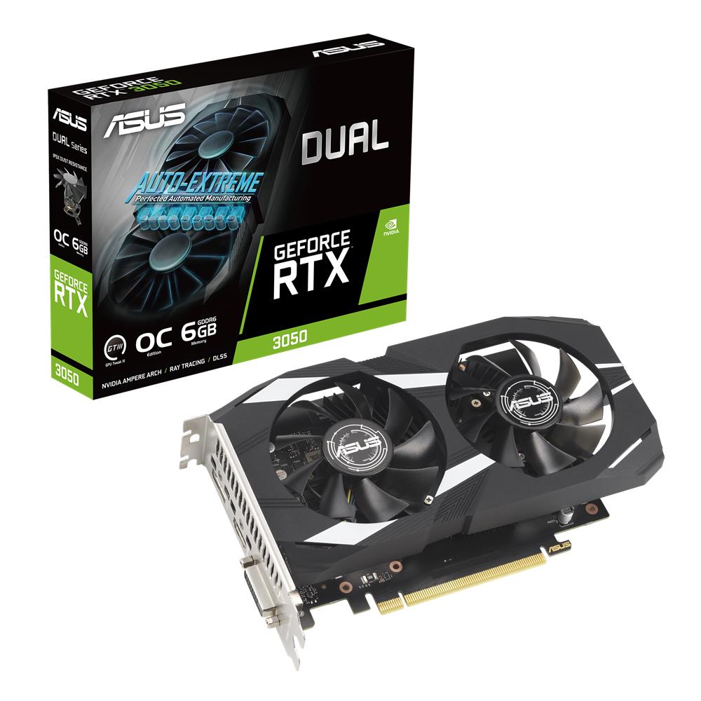 ASUS Dual GeForce RTX 3050 OC Edition 6GB GDDR6 PCIe 4.0 Gaming Grafikkarte