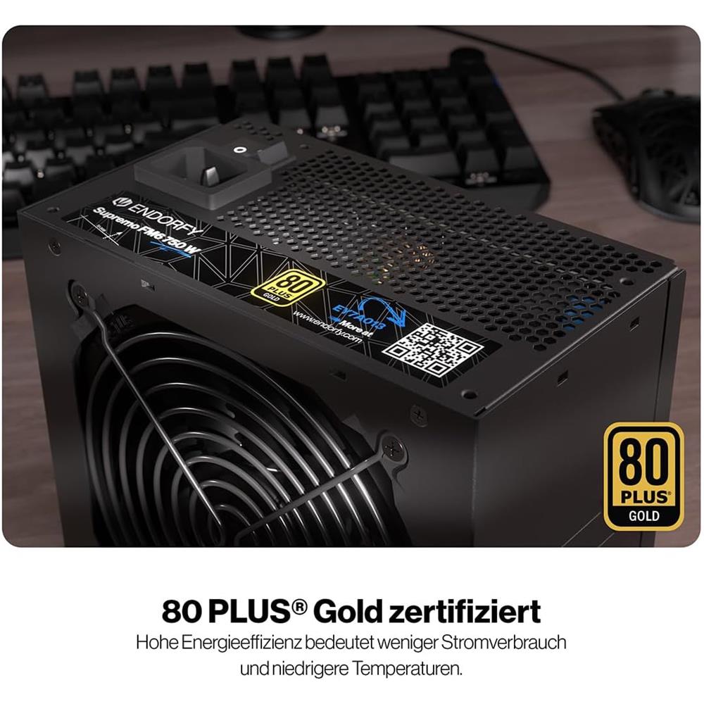 ENDORFY Supremo FM6 Gold 750W, ATX 3.1 PC-Netzteil, 80 Plus Gold-Zertifizierung