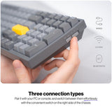 ENDORFY EY5C014 - Celeris 1800 CZ, kabellose Tastatur mit 1800 Layout, QWERTY, BT, Grau