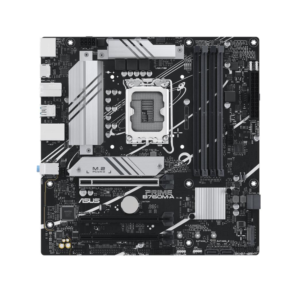 ASUS PRIME B760M-A-CSM Business Mainboard Sockel Intel LGA 1700 (mATX, DDR5, PCIe 4.0 M.2)