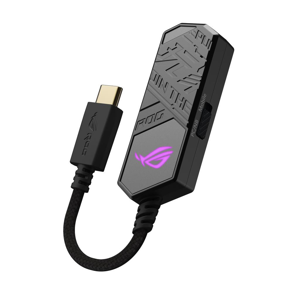 ASUS ROG Clavis USB-C auf 3,5mm Gaming-DAC Ai-Noise-Cancelling-Mikrofon MQA-Rendering-Technologie