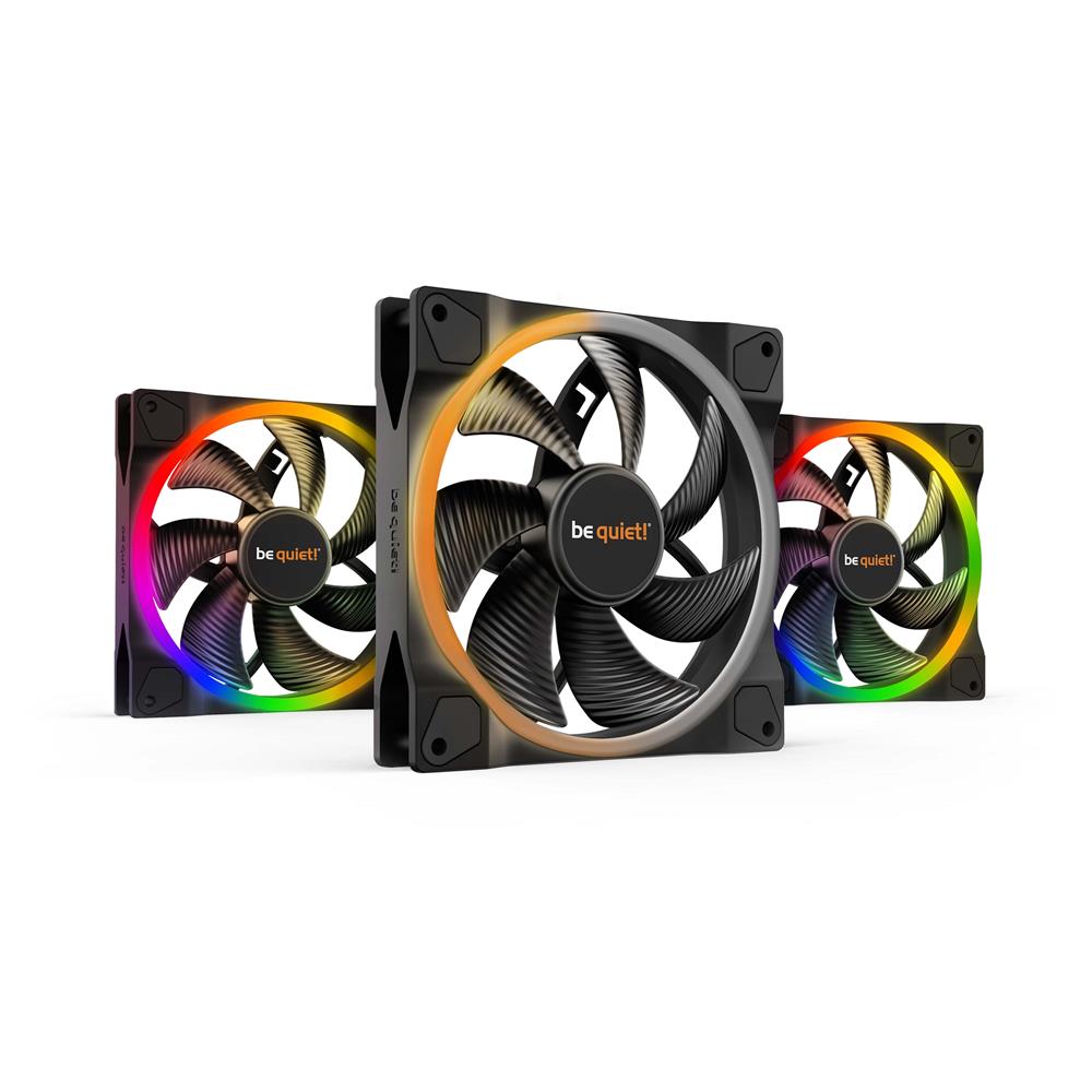 be quiet! Light Wings 140mm PWM Lüfter 3er Pack ARGB-Beleuchtung leiser Gehäuselüfter 4-pin