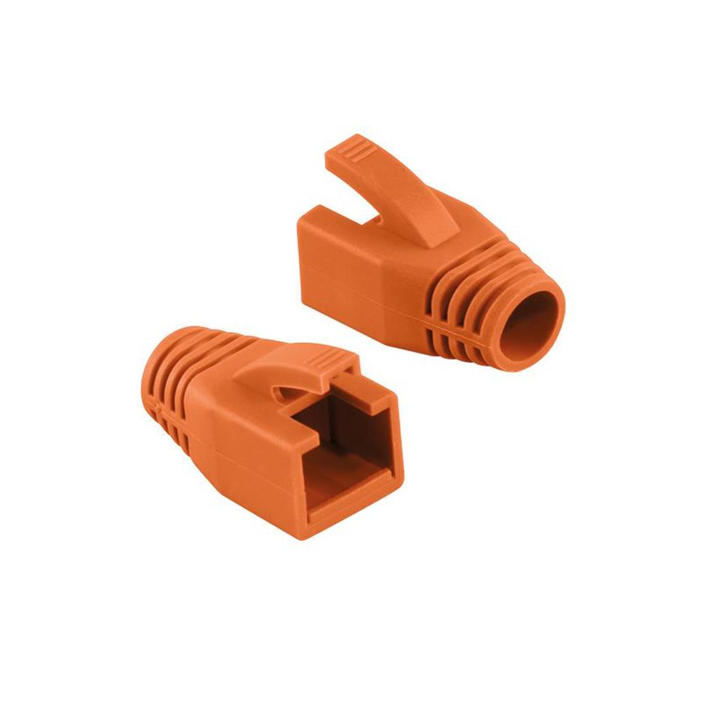 LogiLink RJ45-Stecker Knickschutztülle, 8,0 mm, orange, 50 Stk.