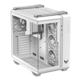 ASUS TUF Gaming GT502 Horizon TG ARGB White Zweikammer PC Gehäuse mit 4 ARGB Lüftern