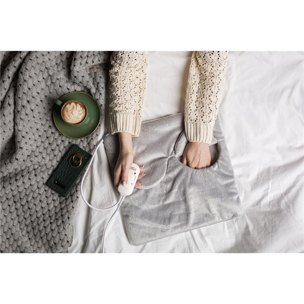 Adler AD 7403 elektrisches Heizkissen 2 Temperaturstufen Wärmekissen Grau