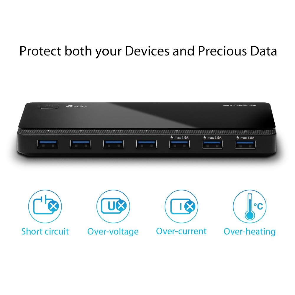TP-Link UH700 USB 3.0 Hub 7 Port High Speed 5Gbit Desktop