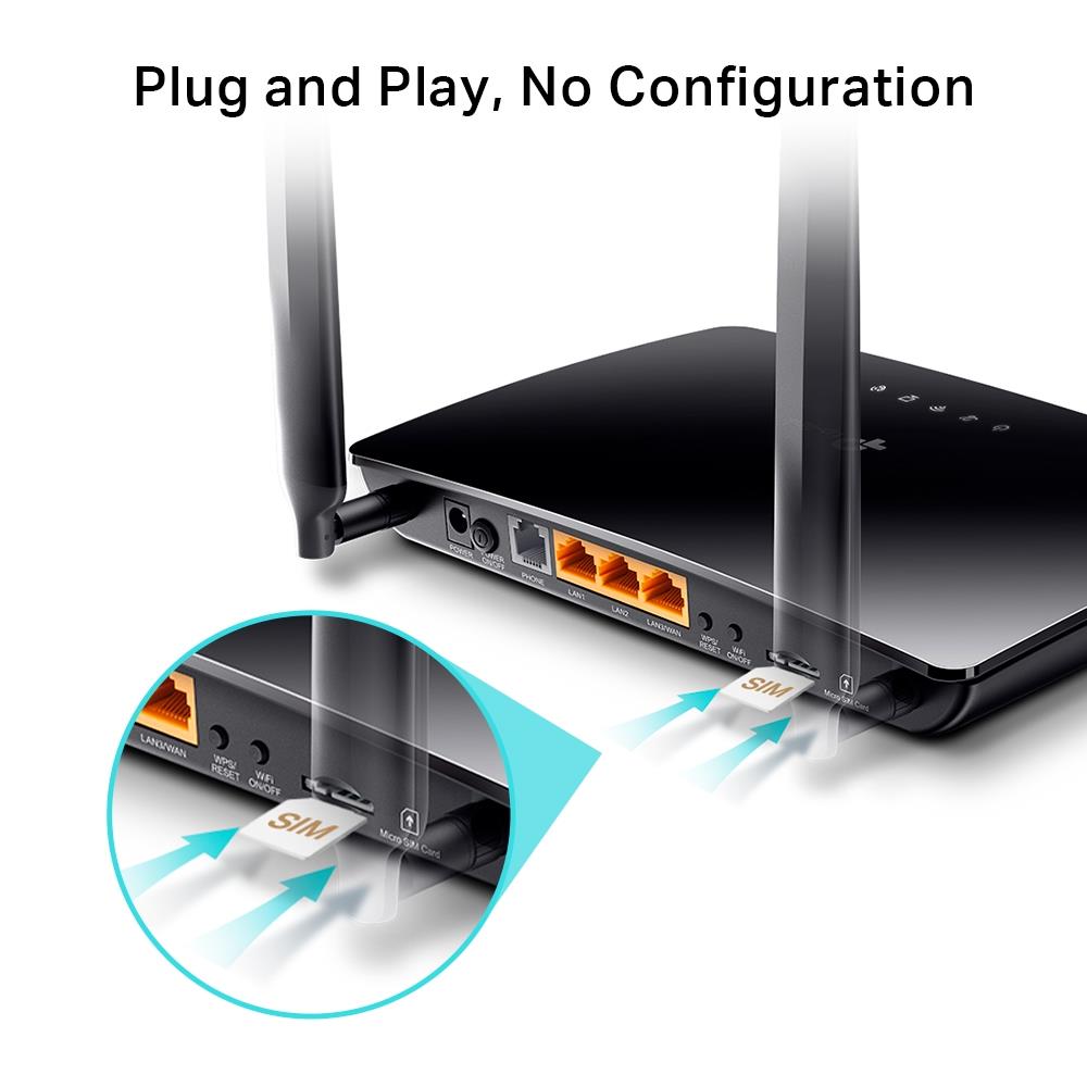 TP-Link TL-MR6500v N300 4G LTE Telefonie WLAN Router