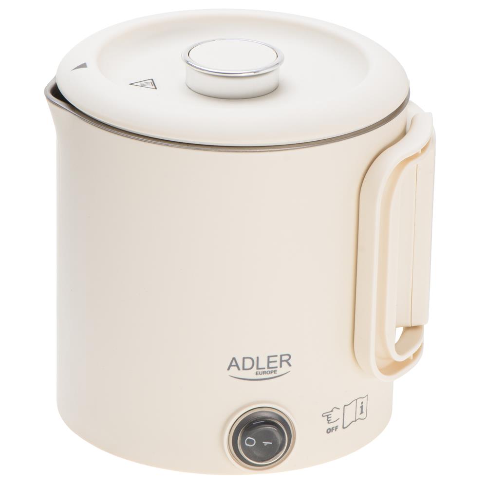 Adler AD 1388b Reisewasserkocher 0,8L kompakt leicht klappbarer Griff Beige