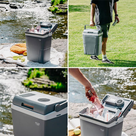 Adler AD 8094 Tragbare Kühlbox 22L grau – Effiziente Kühlung für unterwegs