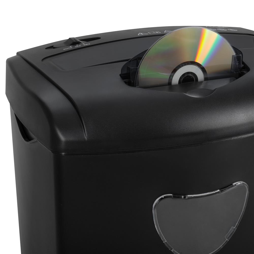 Adler AD 1038 Aktenvernichter Schwarz P4 10 Blatt 21L 330W für Papier CD Kreditkarten A4