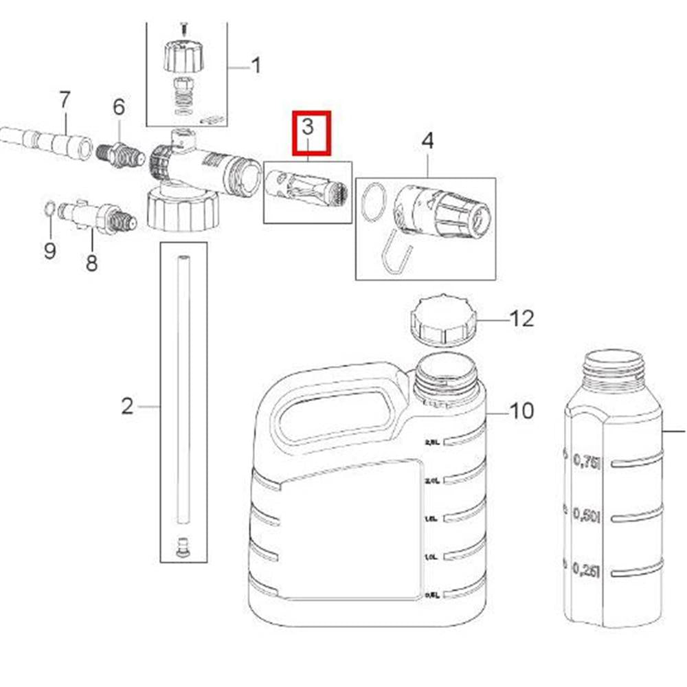 Nilfisk Original 31000908 Air Nozzle With Filter 0370 Düse mit Filter