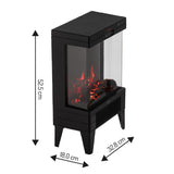 Adler AD 7755 Elektrokamin Schwarz mit 3D Flamme einstellbare Temperatur