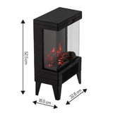 Adler AD 7755 Elektrokamin Schwarz mit 3D Flamme einstellbare Temperatur
