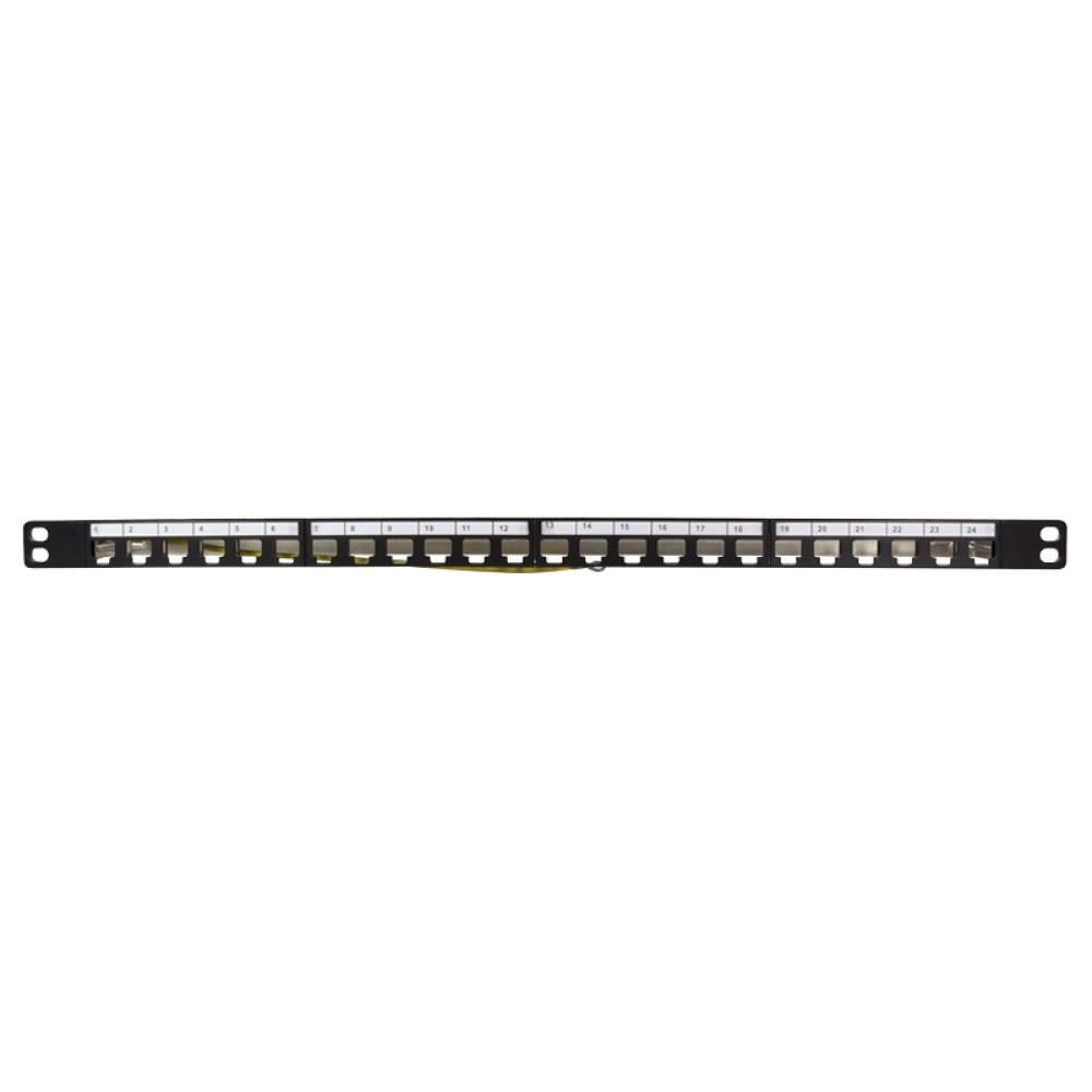 LogiLink 19" Patchpanel für 24 Keystone Module 0,5 HE schwarz unbestückt