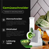 Adler AD 4815 LG elektrischer Gemüseschneider – 5 Aufsätze, kompakt & leistungsstark