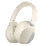 LogiLink Bluetooth 6.0 Sound Wave-Headset mit ANC, 15h Akku, Creme/Silber