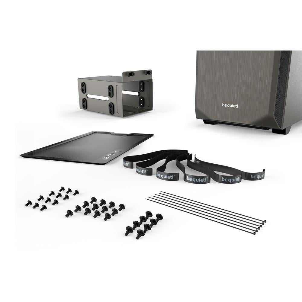 be quiet! Pure Base 500 Metallic Gray Gehäuse Case Tower Grau 2 vorinstallierte Pure Wings 2 Lüfter BG036