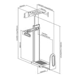LogiLink PC-Tower-Halterung bis 20 kg, einstellbar, Untertisch-/Wandmontage, Schwarz