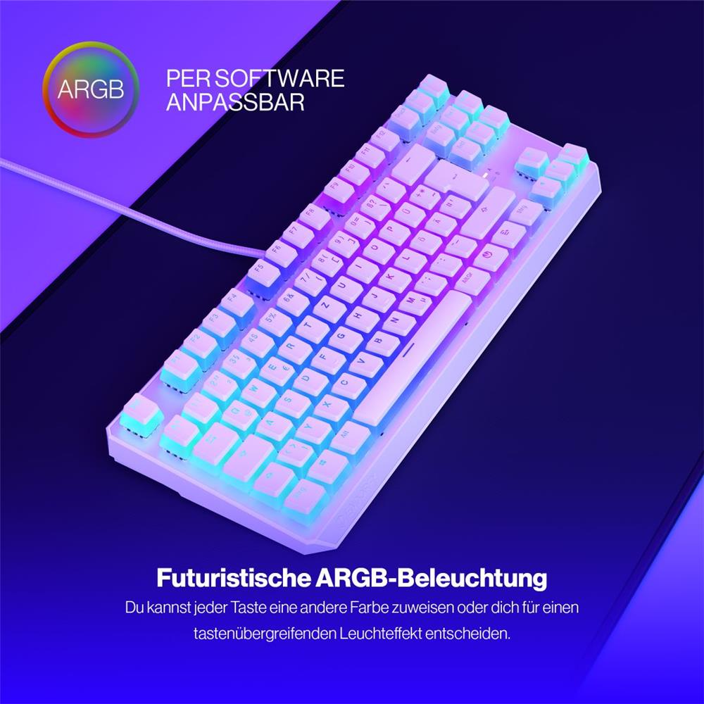 ENDORFY Thock TKL Wireless Tastatur DE Layout Kailh Box Red Weiß Pudding