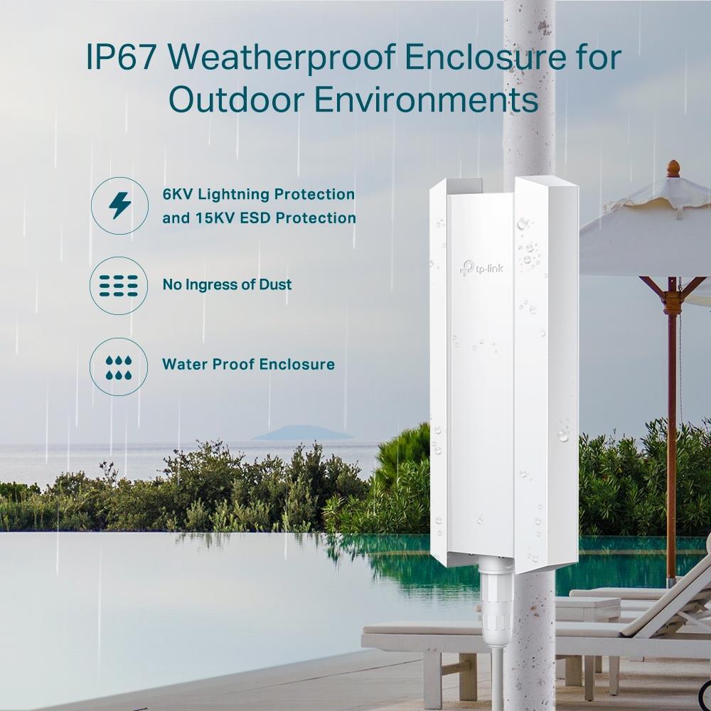 TP-Link EAP610-Outdoor AX1800 WiFi 6 Accesspoint für Indoor/Outdoor, Dual-Band bis 1,8Gbits