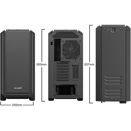 be quiet! Silent Base 601 Black PC-Gehäuse, 2x Pure Wings 2 140mm Lüfter, bis 360mm Radiator