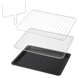 Camry CR 6323 Multifunktions-Heißluftofen 30L, Air Fryer Backofen 10-in-1 mit Grill, Drehspieß, Umluft, 24 Programmen, Touchdisplay, 2200W schwarz