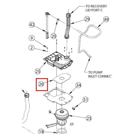 Nilfisk Original 56265583 Platten-Vakuum-Motor Ersatzteil