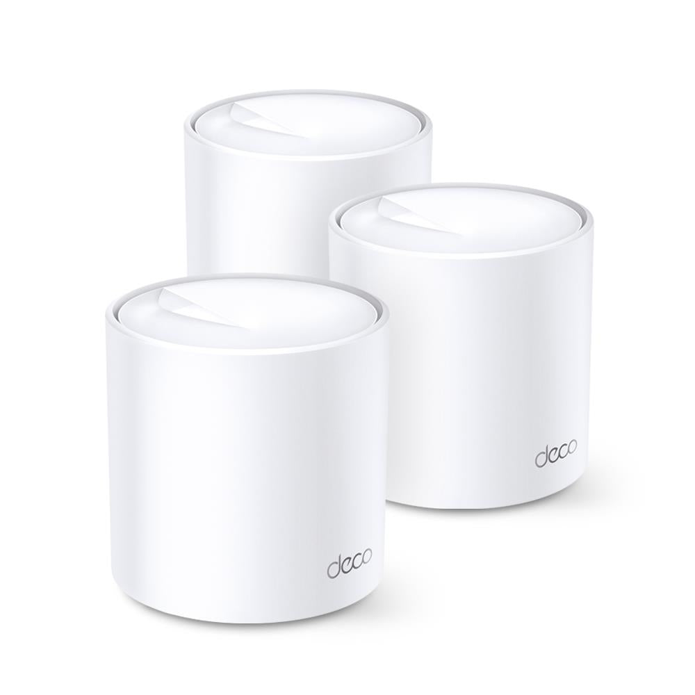 TP-Link Deco X60 AX3000 Wi-Fi 6 WLAN Mesh 3er Set Dualband 3000Mbit/s Reichweite bis zu 650m² Weiß