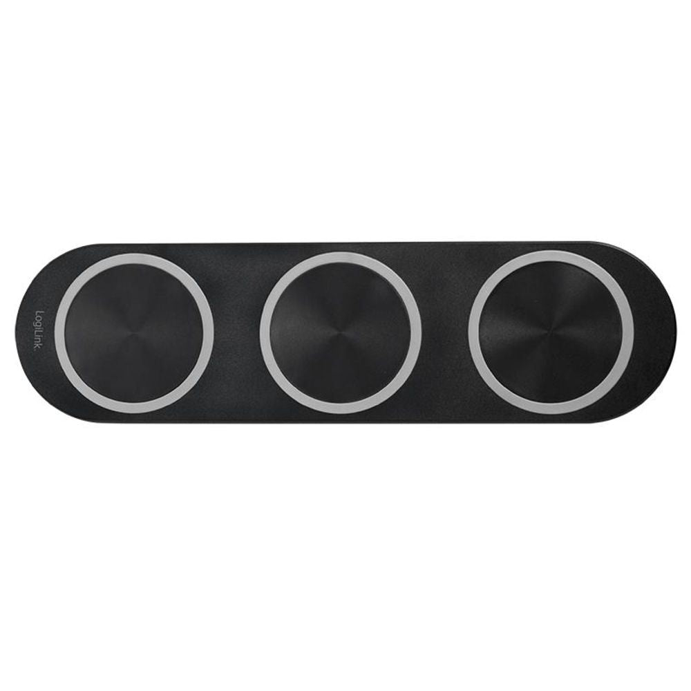 LogiLink Tischladegerät kabelloses Laden Induktion für Qi-kompatible Geräte oder USB LED-Ladeanzeige