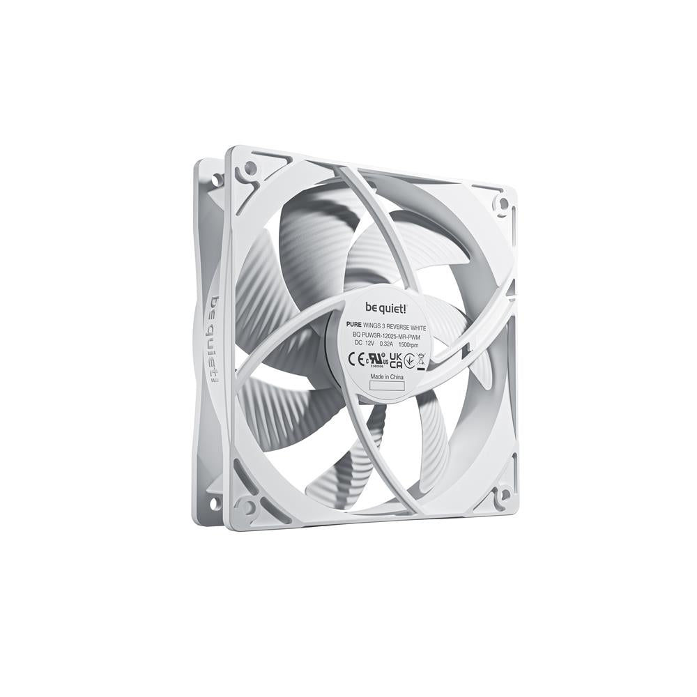 be quiet! Pure Wings 3 120mm PWM Reverse White Lüfter Triple Pack 3 Lüfter enthalten invertierte Lüfterblätter