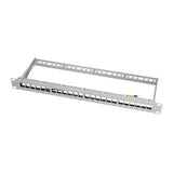 LogiLink Keystone Patchpanel für 24 Keystone Buchsen, grau