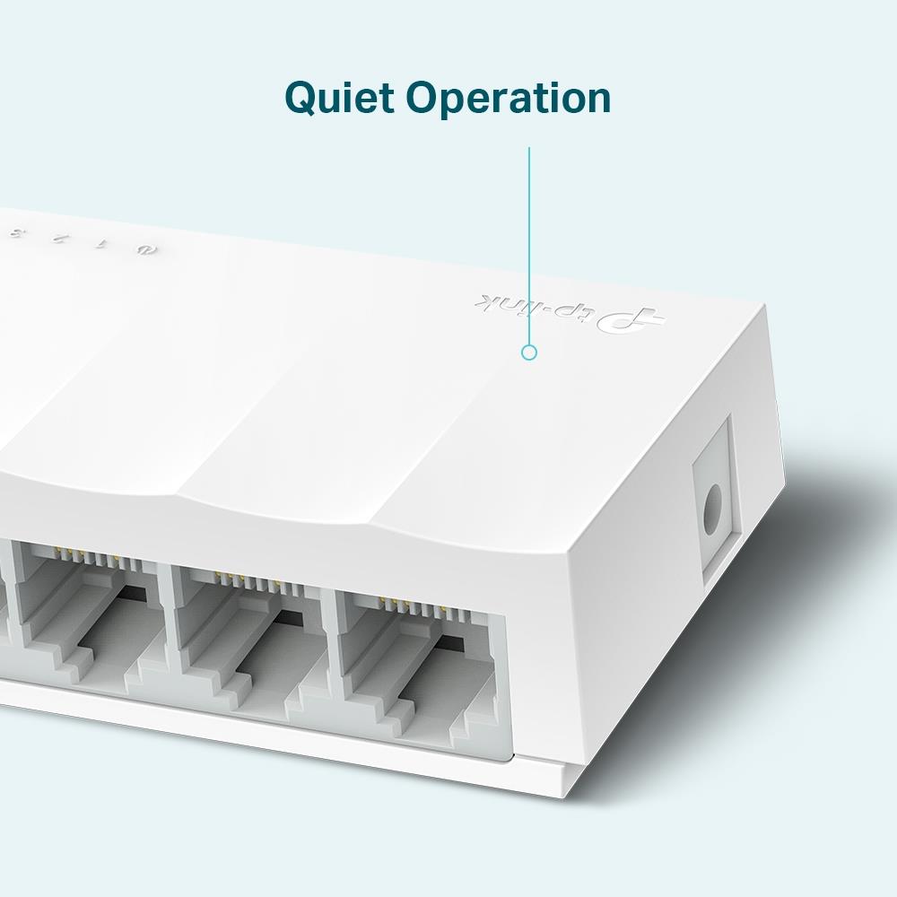 TP-Link LS1005 5-Port Fast Ethernet Desktop Switch Unmanaged LiteWave Weiß