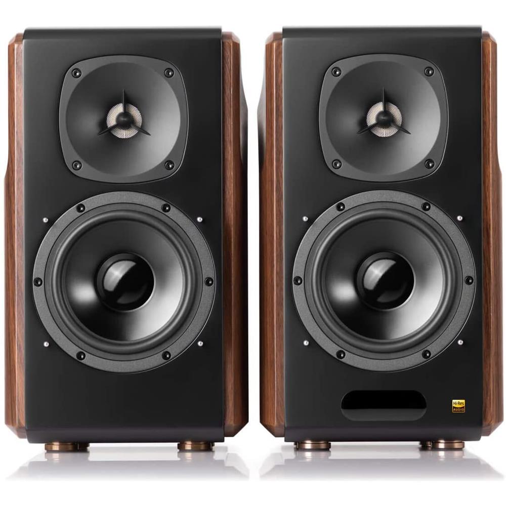 Edifier S2000MKIII Aktives 2.0 Regallautsprechersystem (130 Watt) mit Bluetooth, Holzfarben