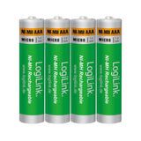 LogiLink wiederaufladbare AAA NiMH-Akkus Micro 1.2V 1000 mAh 4er Pack