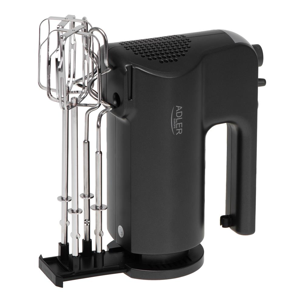 Adler AD 4230 Handmixer 5 Geschwindigkeiten Turbo Mixer Knethaken schwarz