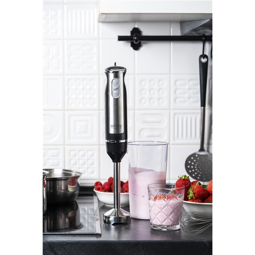 Camry CR 4621 Stabmixer Mini Set 2in1 Schneebesen 600 Watt Handmixer Edelstahl schwarz