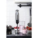 Camry CR 4621 Stabmixer Mini Set 2in1 Schneebesen 600 Watt Handmixer Edelstahl schwarz