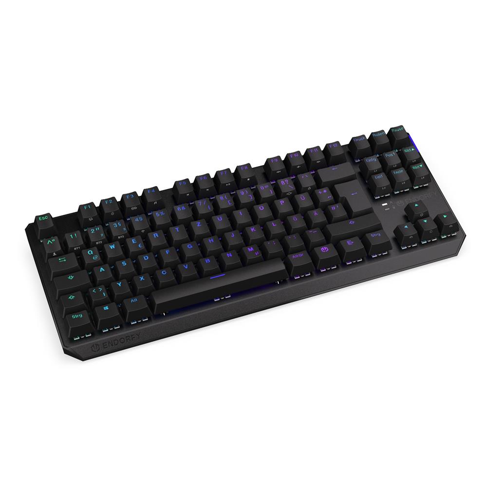ENDORFY Keyboard Thock TKL Wireless, DE-Layout, Tastatur, Kabellos, Schwarz, Beleuchtet
