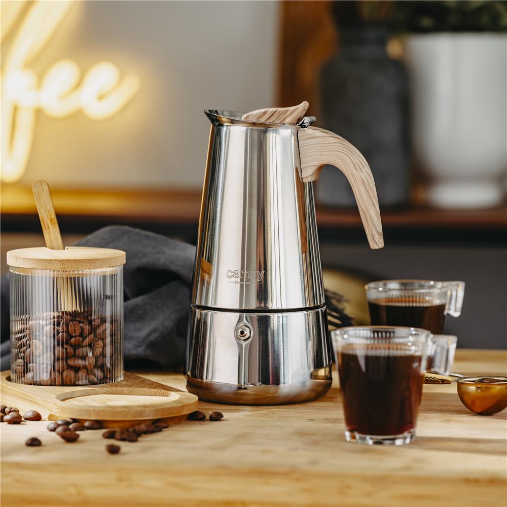 Camry CR 4423 Kaffeekanne Silber Espresso Edelstahl 0,35 L spülmaschinenfest