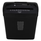 Adler AD 1037 Aktenvernichter, Papiervernichter P-4 für 6 Blatt A4, Schredder für Dokumente, CDs, DVDs und Kreditkarten, 13 l, schwarz