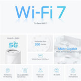 TP-Link Deco BE65-5G BE9300 WiFi 7 Mesh System 5G Router Tri Band 2.5G HomeShield