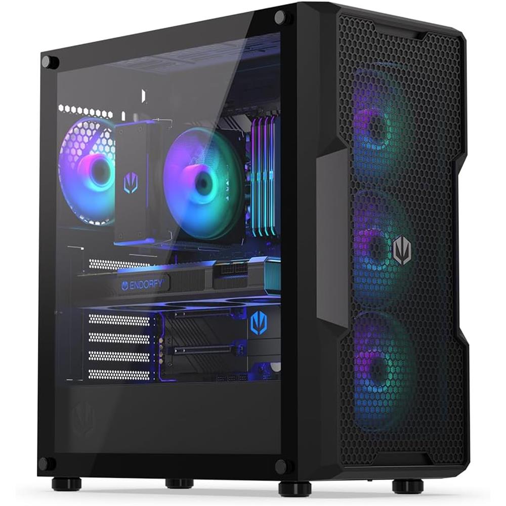 ENDORFY Regnum 400 ARGB, ATX PC-Gehäuse, inkl. 4x 120mm ARGB PWM-Lüfter, Seitenteil aus gehärtetem Glas | EY2A009